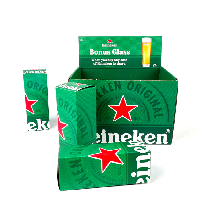 custom retail display packaging on white background