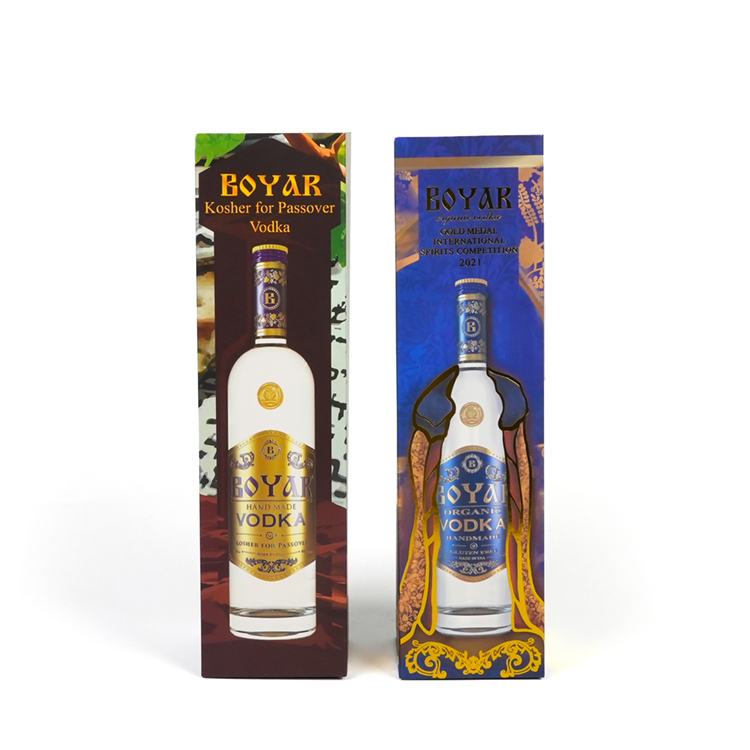 custom wine liquor beverage gift box on white background