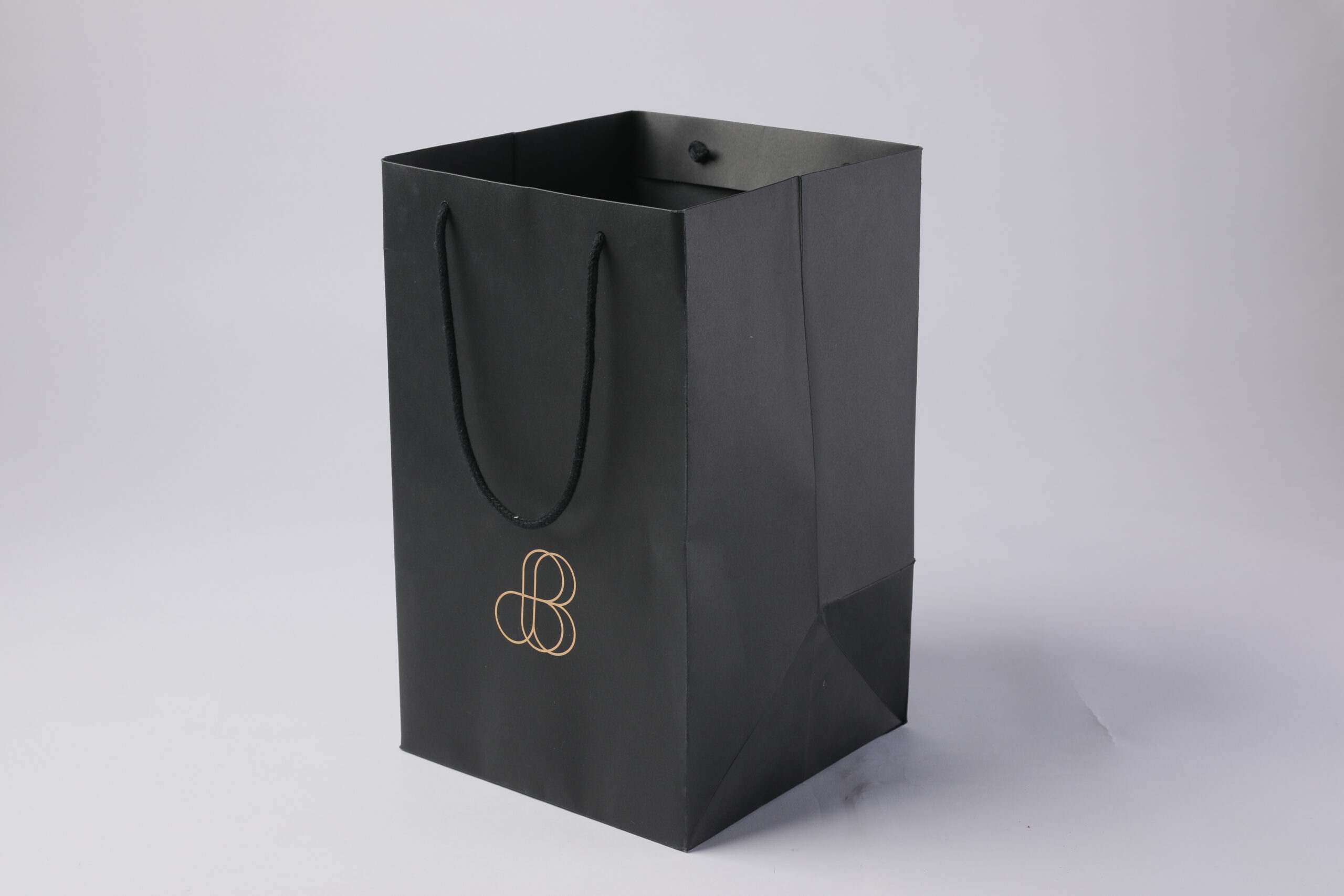 custom paper bag product photo on white background