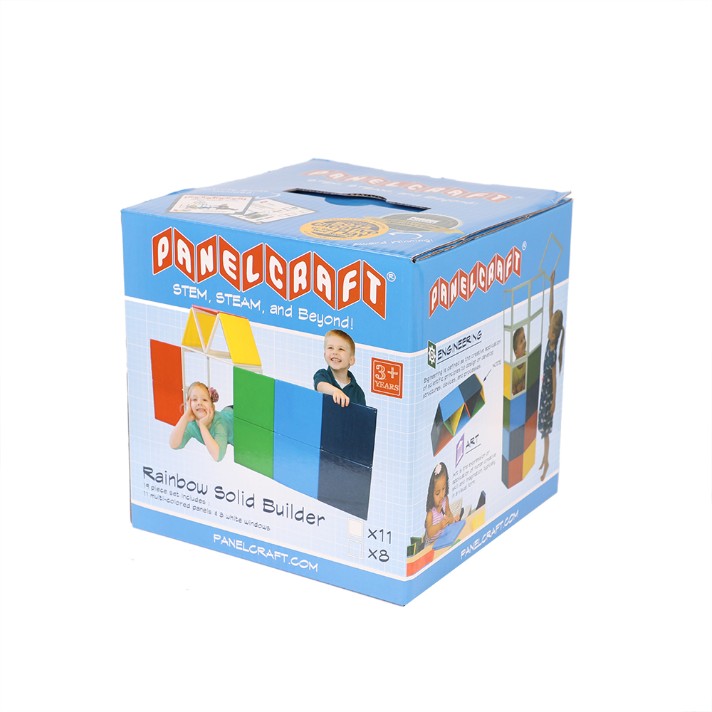 custom toy product packaging carton on white background
