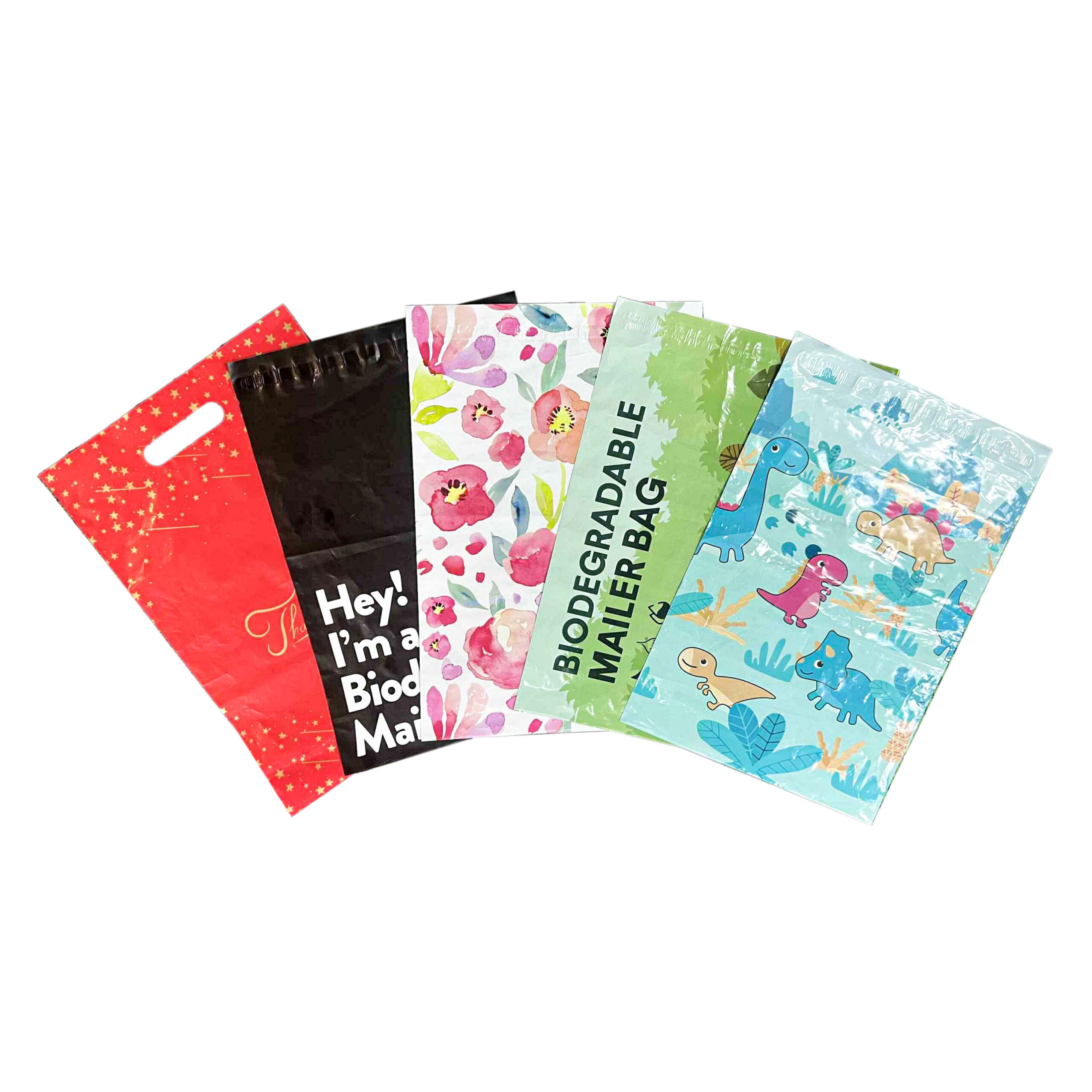 patterned poly mailing bag assortment