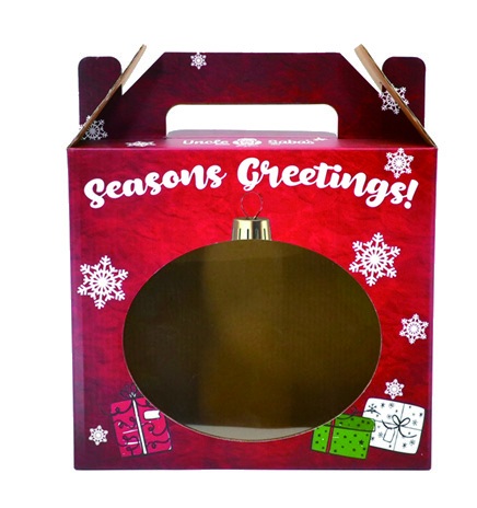 handled window box for seasonal gift presentation