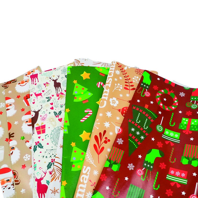 printed wrapping paper formats for Christmas gift programs