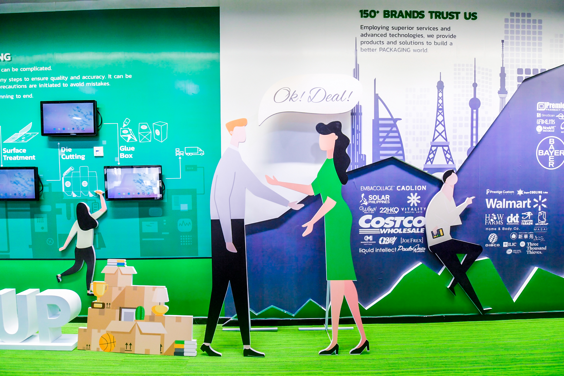 global customer and brand display wall