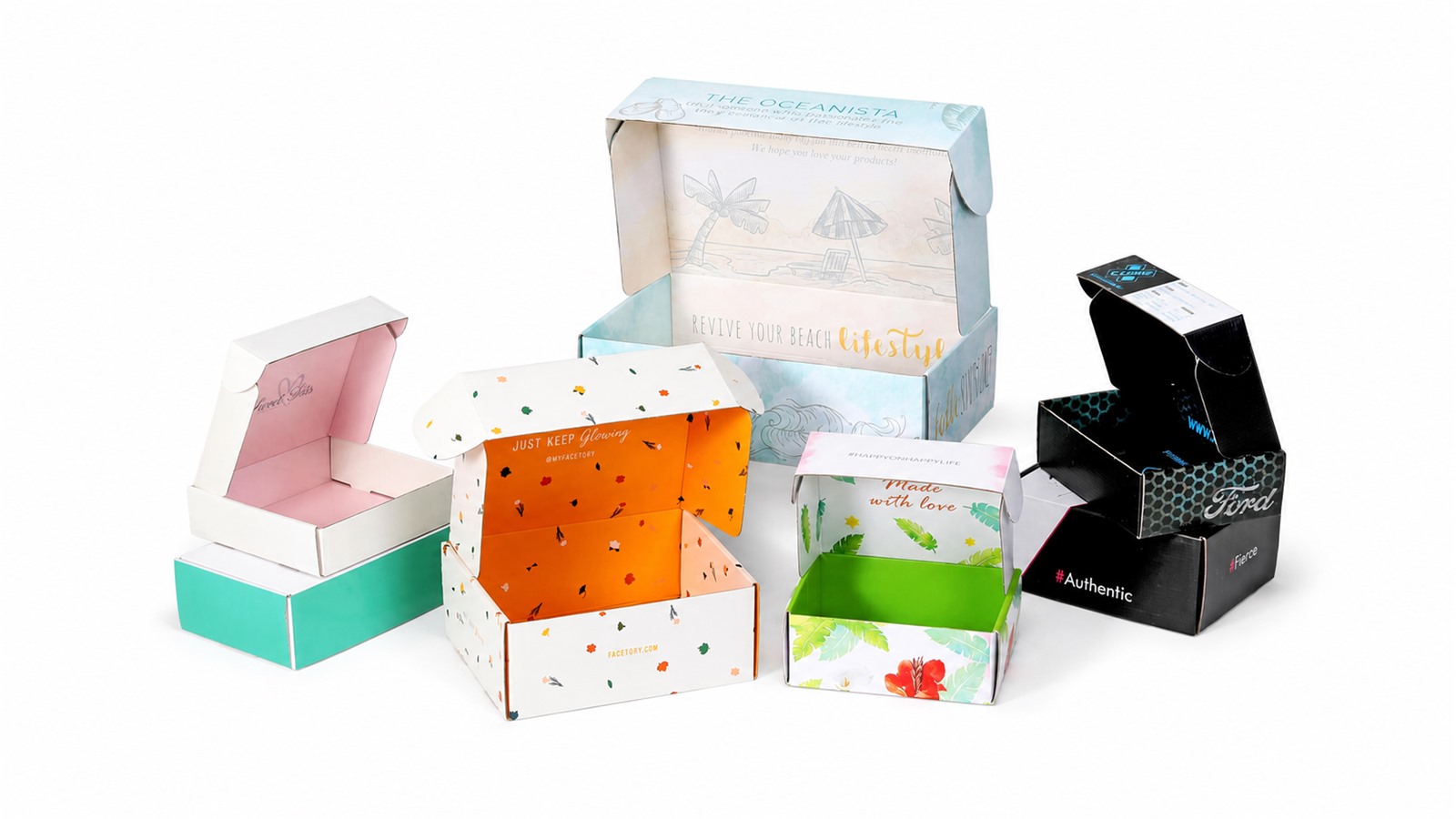 Representative custom airplane boxes and folding cartons