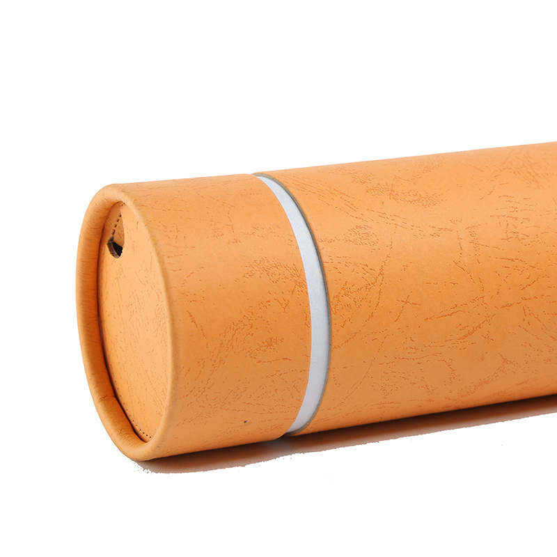 custom printed paper tube packaging with a round end and fitted lid