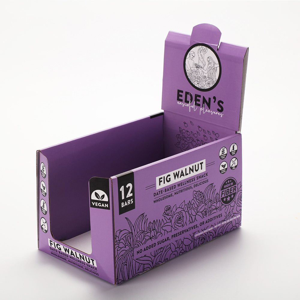 display boxes and pdq packaging product photo on white background