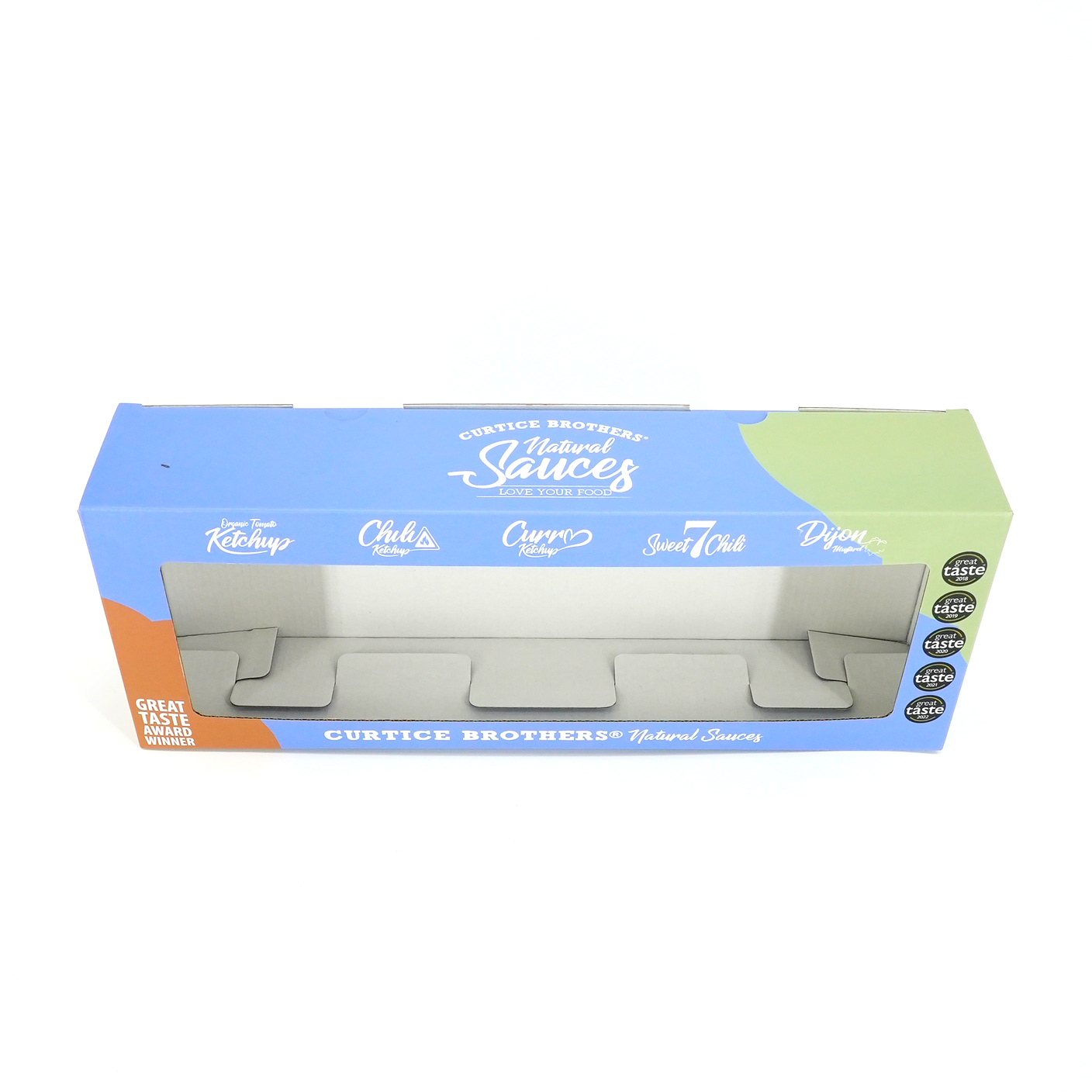 display boxes and pdq packaging product photo on white background