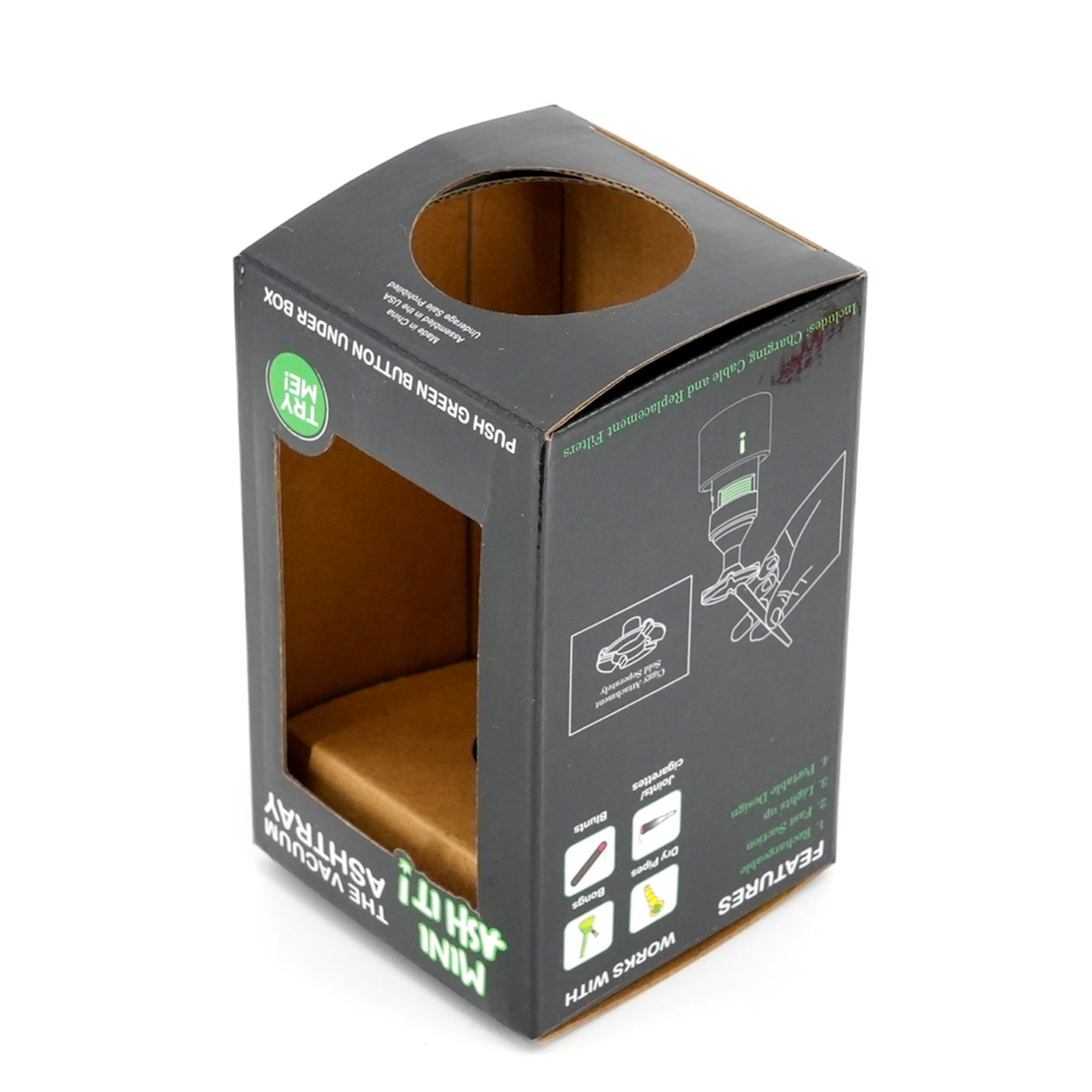 display boxes and pdq packaging product photo on white background
