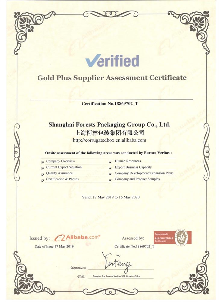 TUV supplier assessment packaging factory