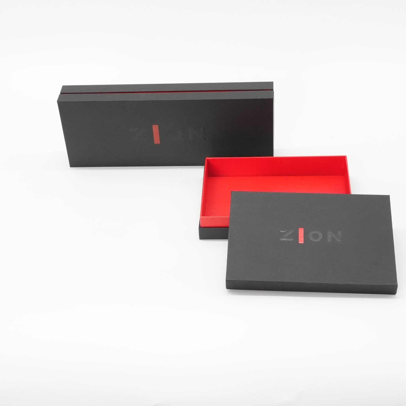rigid boxes product photo on white background