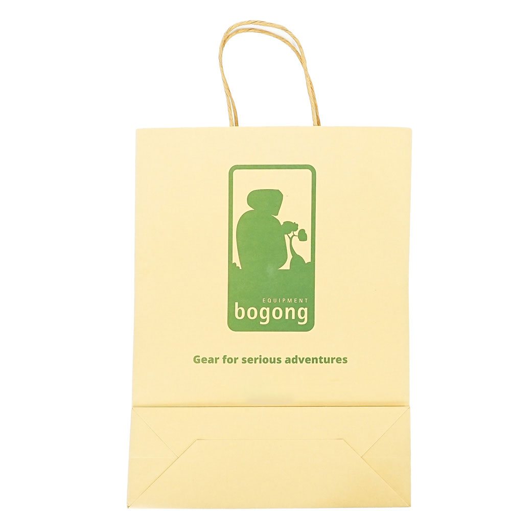 kraft paper bags product photo on white background