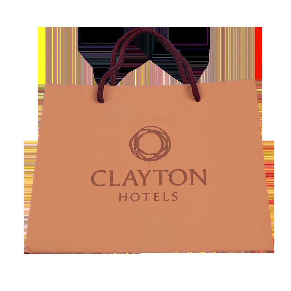 kraft paper bags product photo on white background