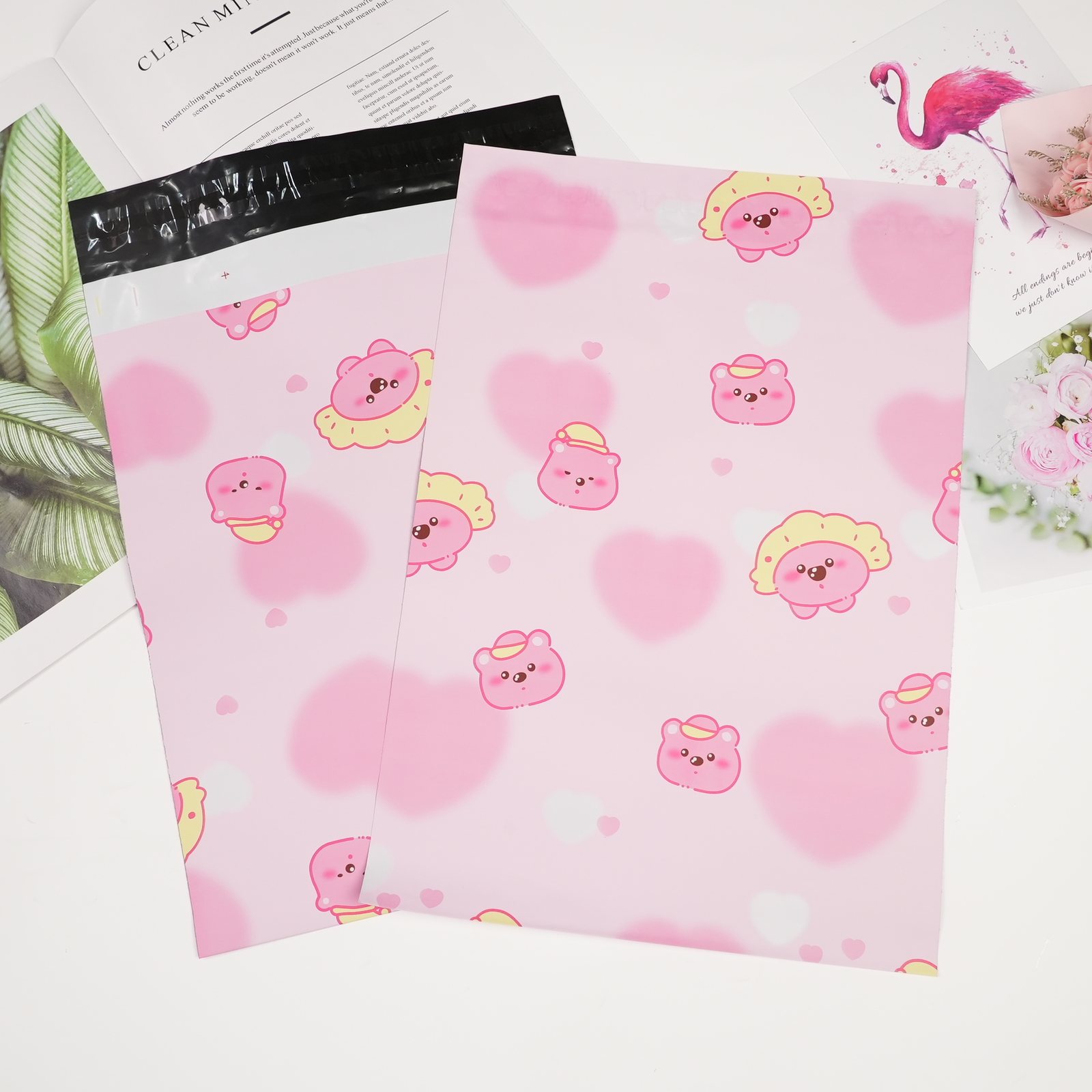 assorted custom printed poly mailing bags