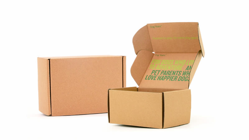 kraft mailer box closure and inside print options