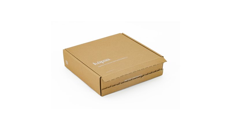 Kraft corrugated mailer box showing a lightweight paper-based shipping structure