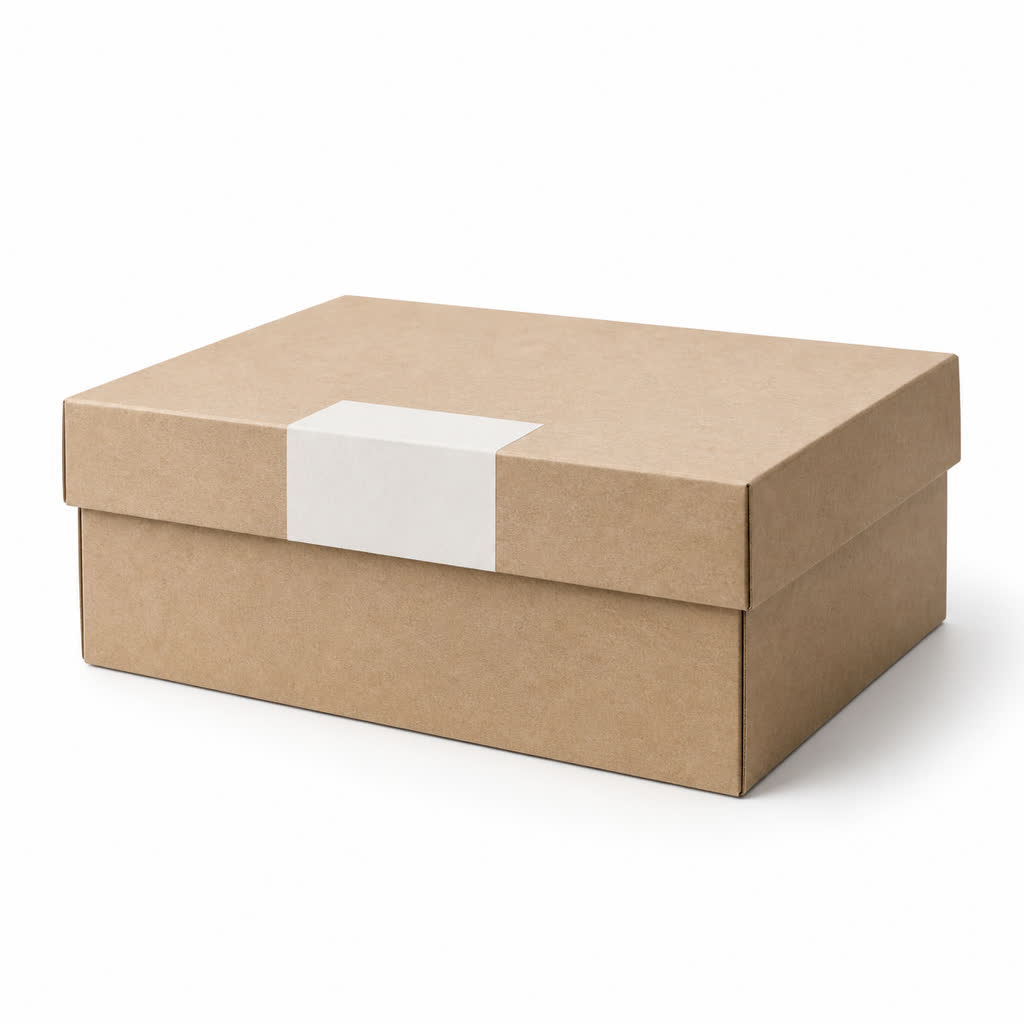 Custom kraft shoe box for footwear packaging