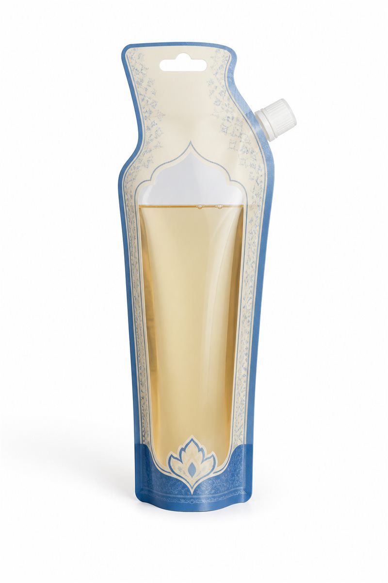 clear window spout pouch with hang hole