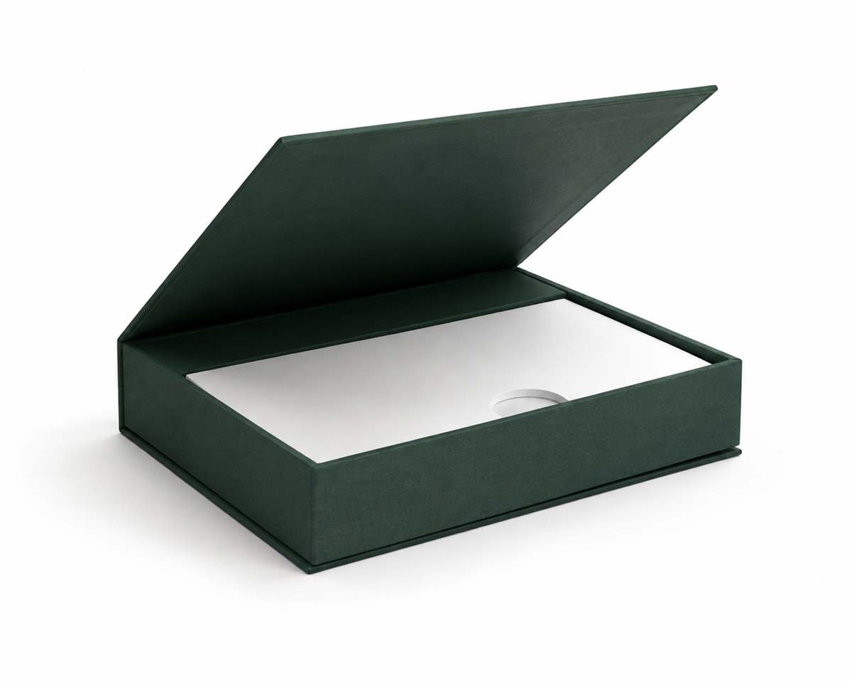 custom booklet box with printed cover