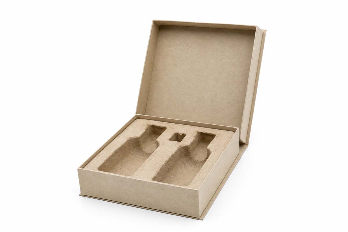 custom booklet packaging box with printed cover and fitted contents