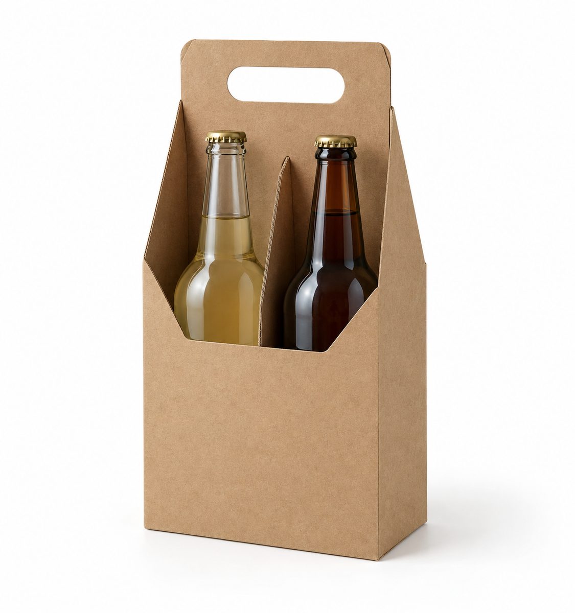 white presentation box for a bottle gift set