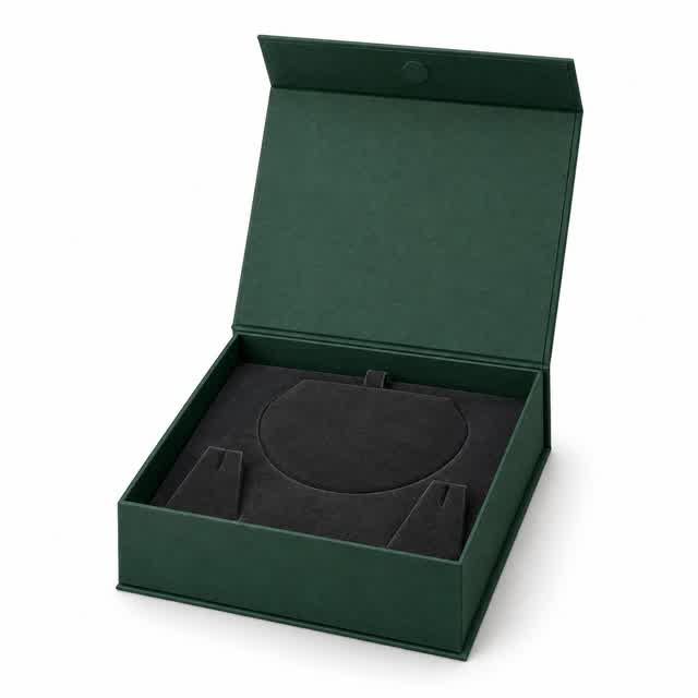 Custom jewelry box with fitted insert