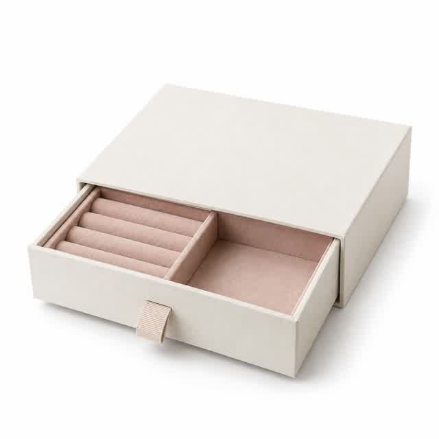 Custom jewelry box structure with insert