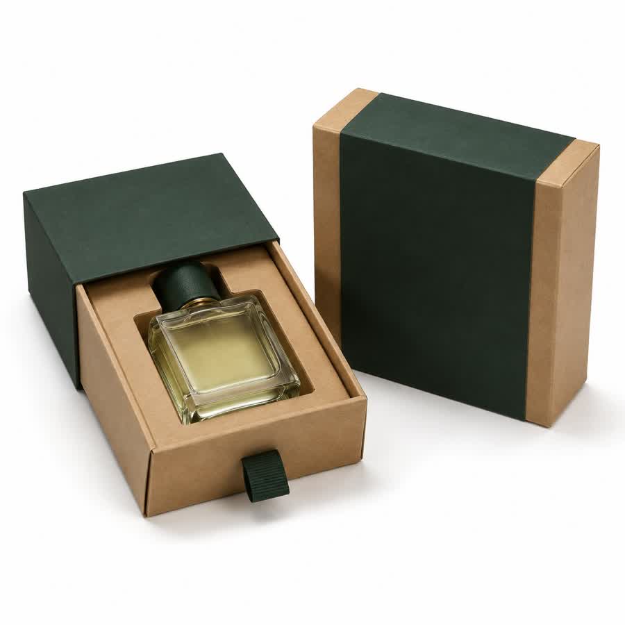 printed perfume box for a retail fragrance bottle