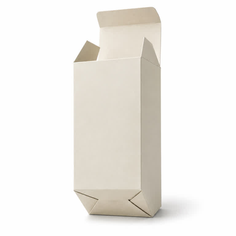 Custom printed tuck end box with folding structure