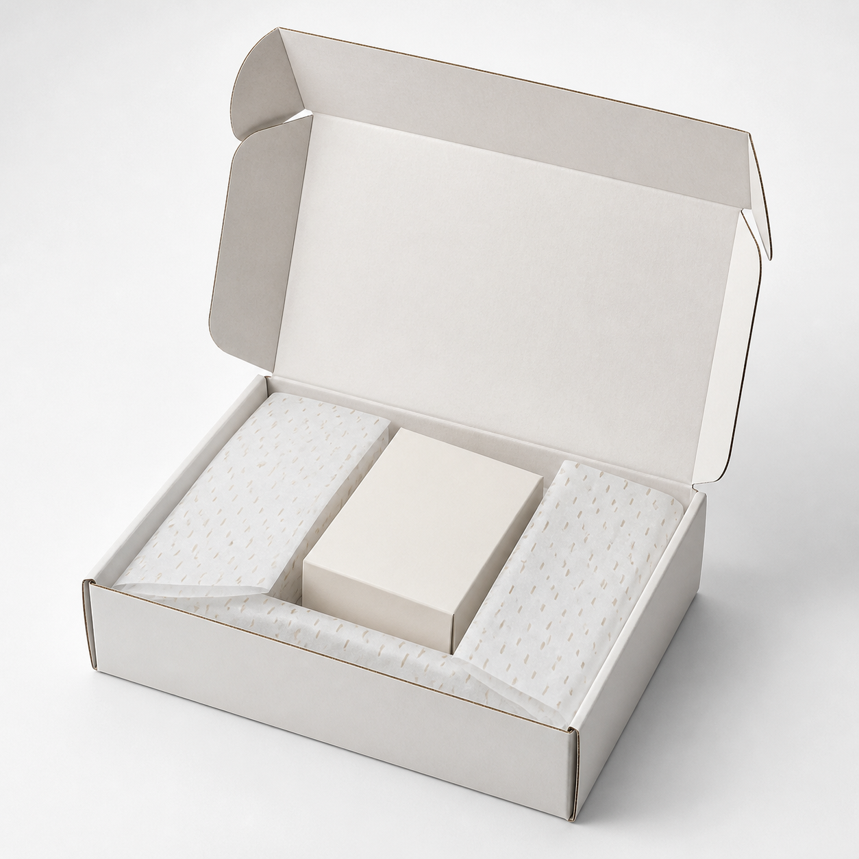 heavier tissue paper stack showing paper body and opacity
